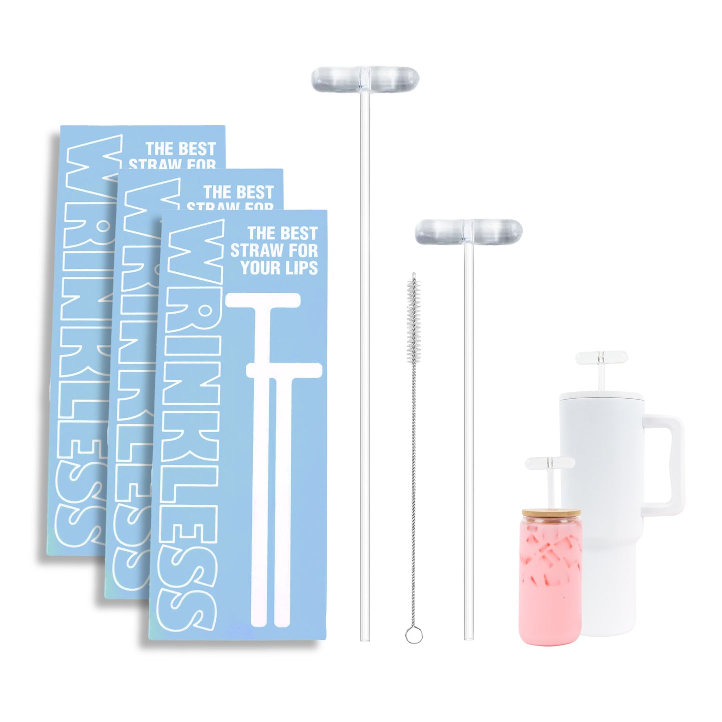 Anti-Wrinkle Glass Straws