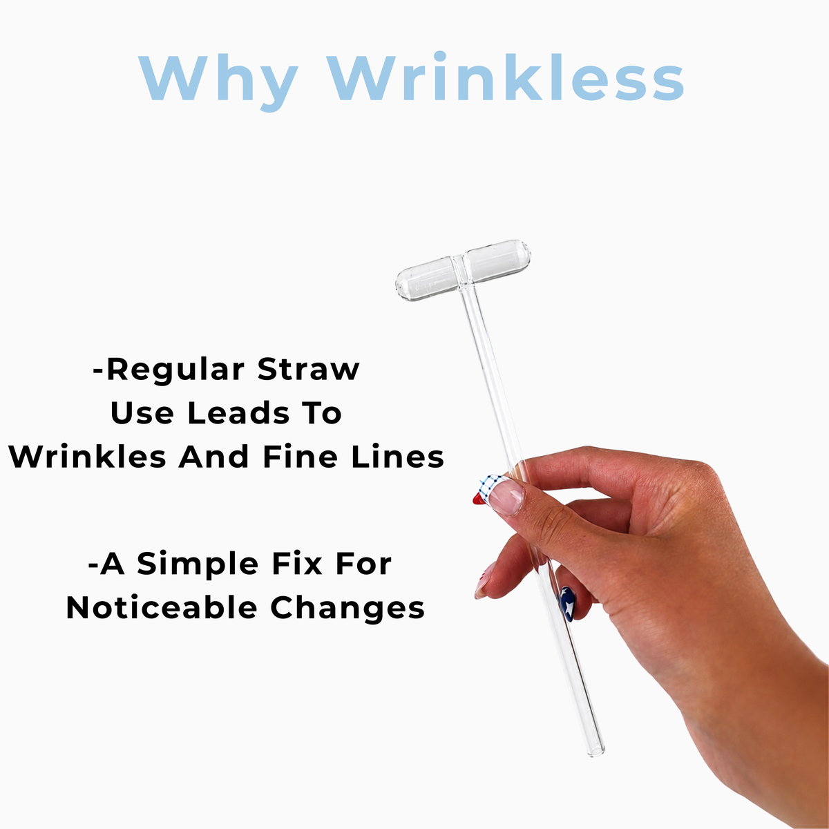 Anti-Wrinkle Glass Straw Set