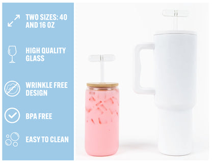 Anti-Wrinkle Glass Straws